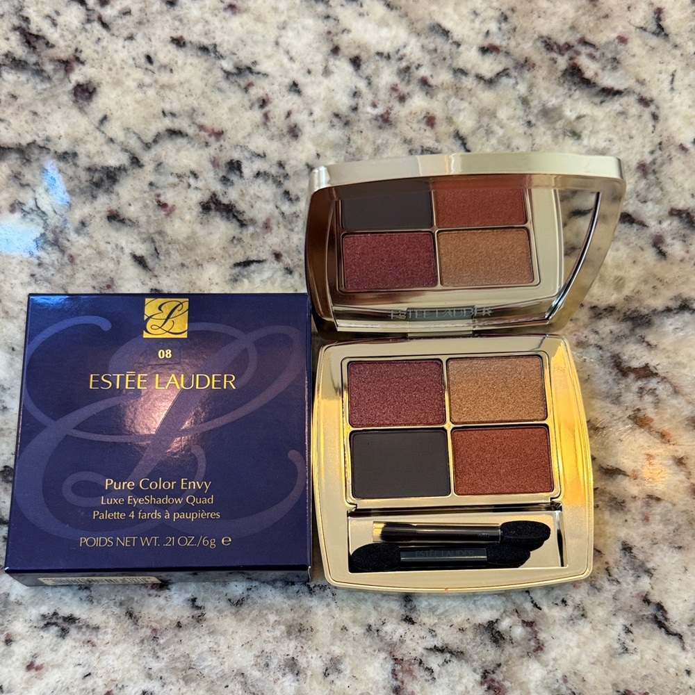 Estee Lauder Pure Color Envy Eyeshadow Quad Browns Gold shade 08 Wild Earth NEW